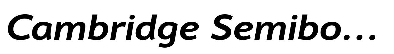 Cambridge Semibold Exp Italic